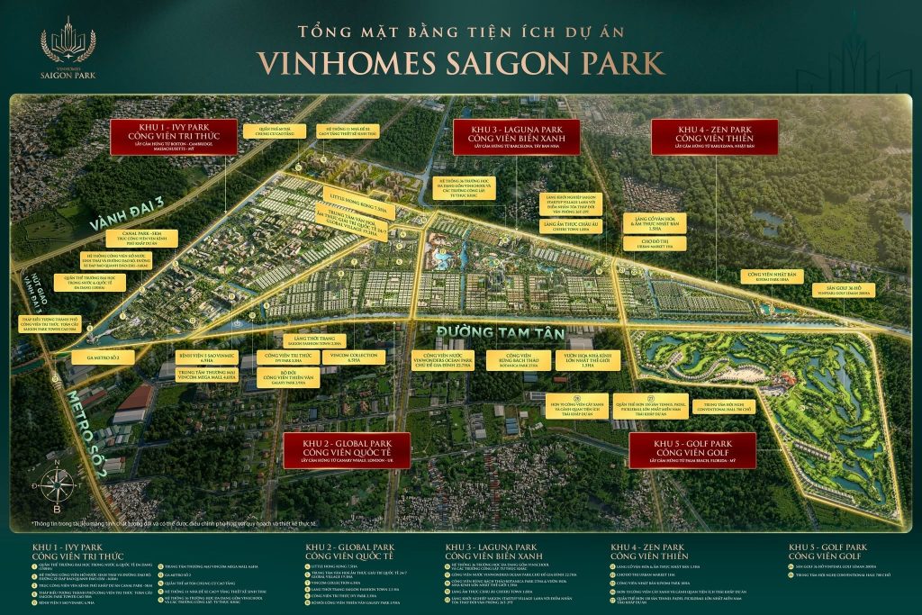 mặt bằng tiện ích vinhomes saigon park